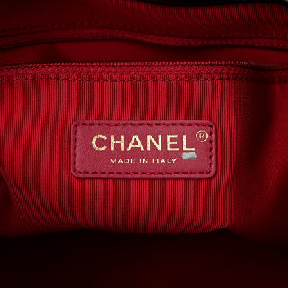 Chanel Shiny Aged Calfskin CC Chain Drawstring Bag Black 6 of 10