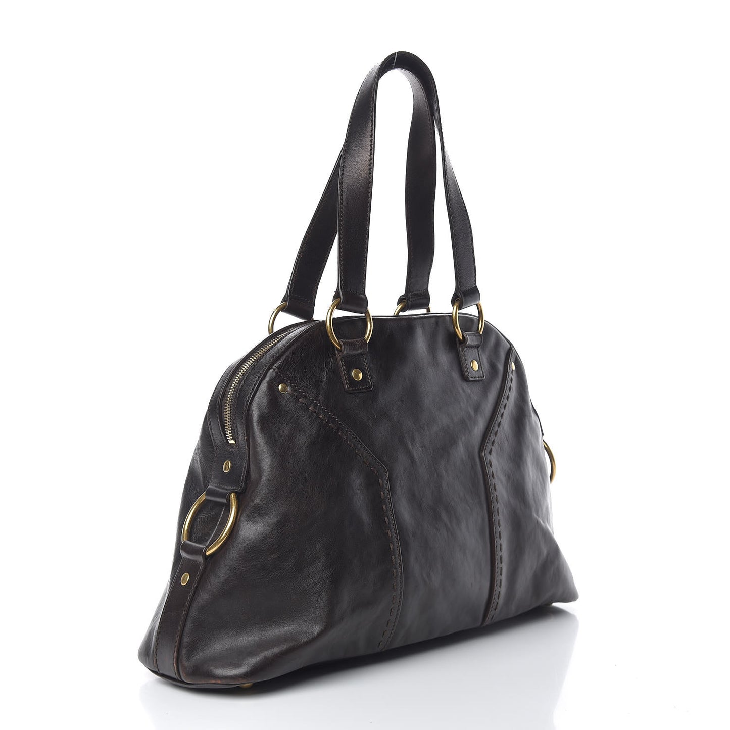 Calfskin Large Muse Dark Brown