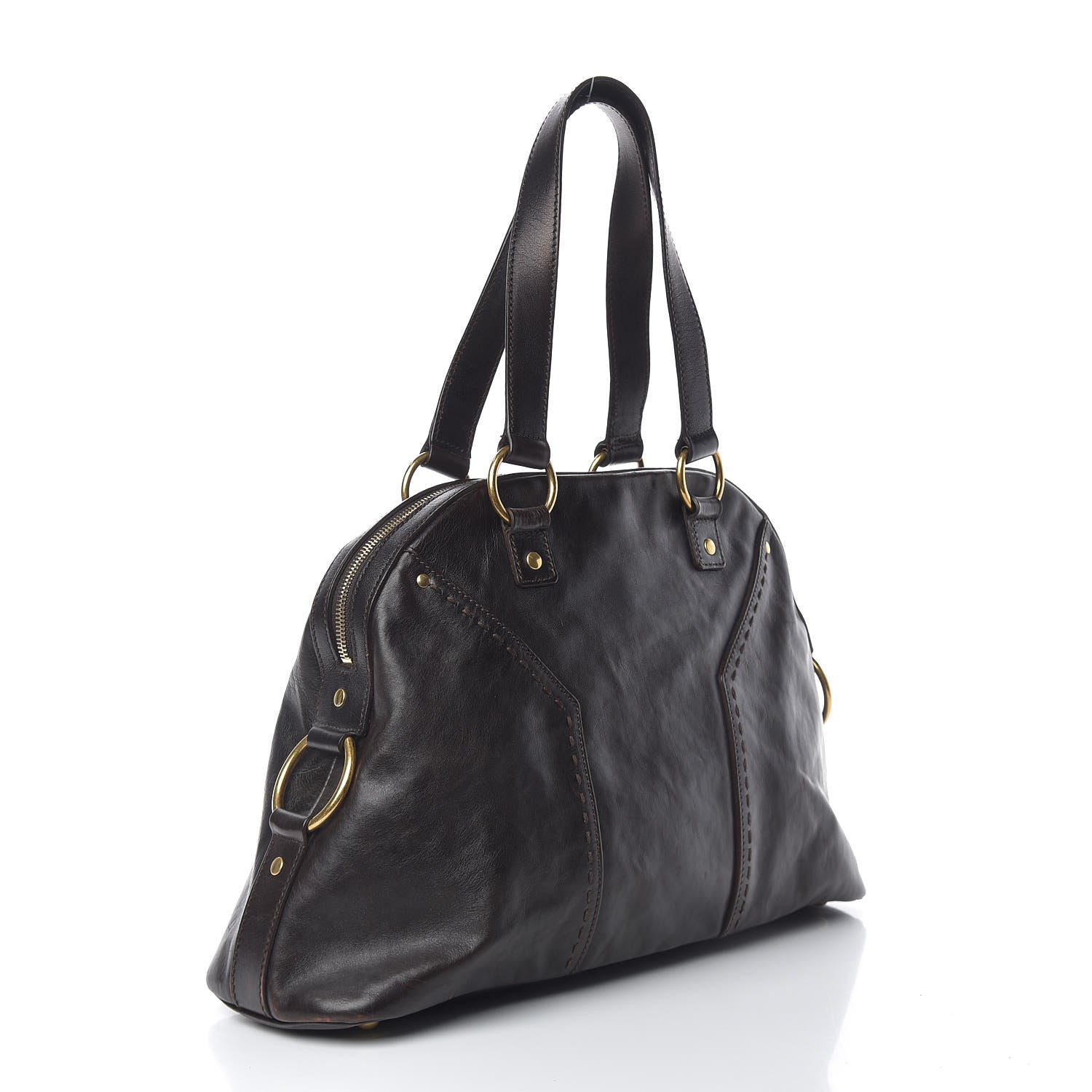 Saint Laurent Calfskin Large Muse Dark Brown 3 of 16