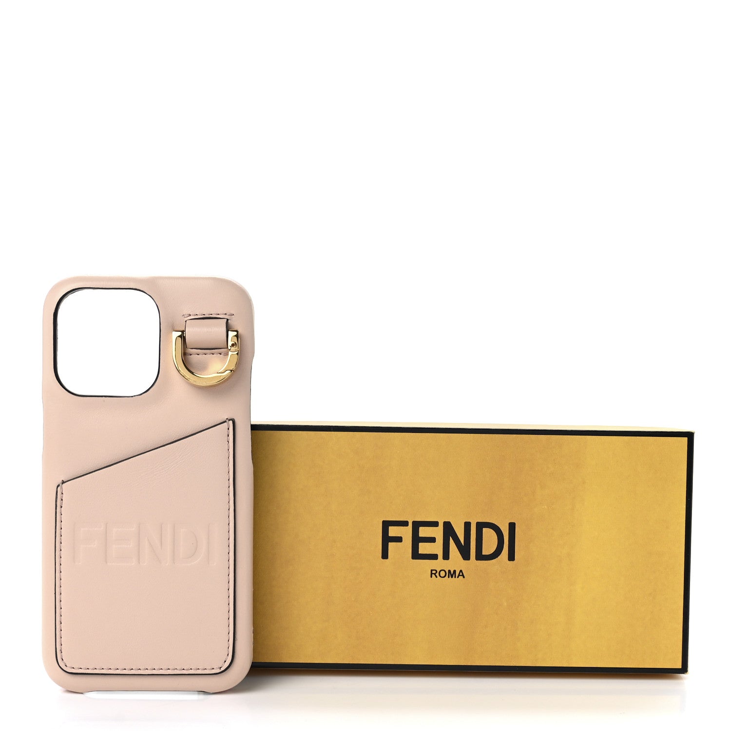 Fendi Nappa Logo Card Holder iPhone 13 Case Light Rose 10 of 10