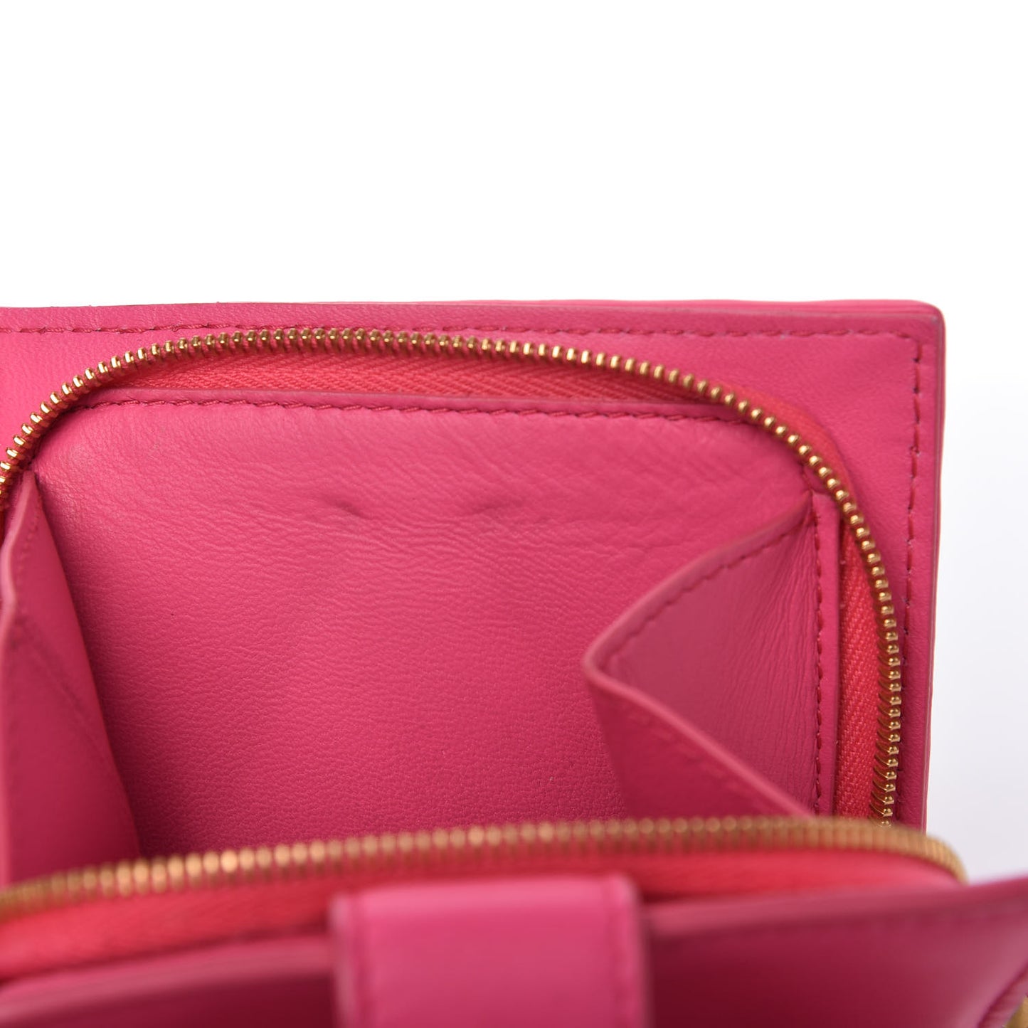 Nappa Intrecciato Compact Wallet Fuchsia