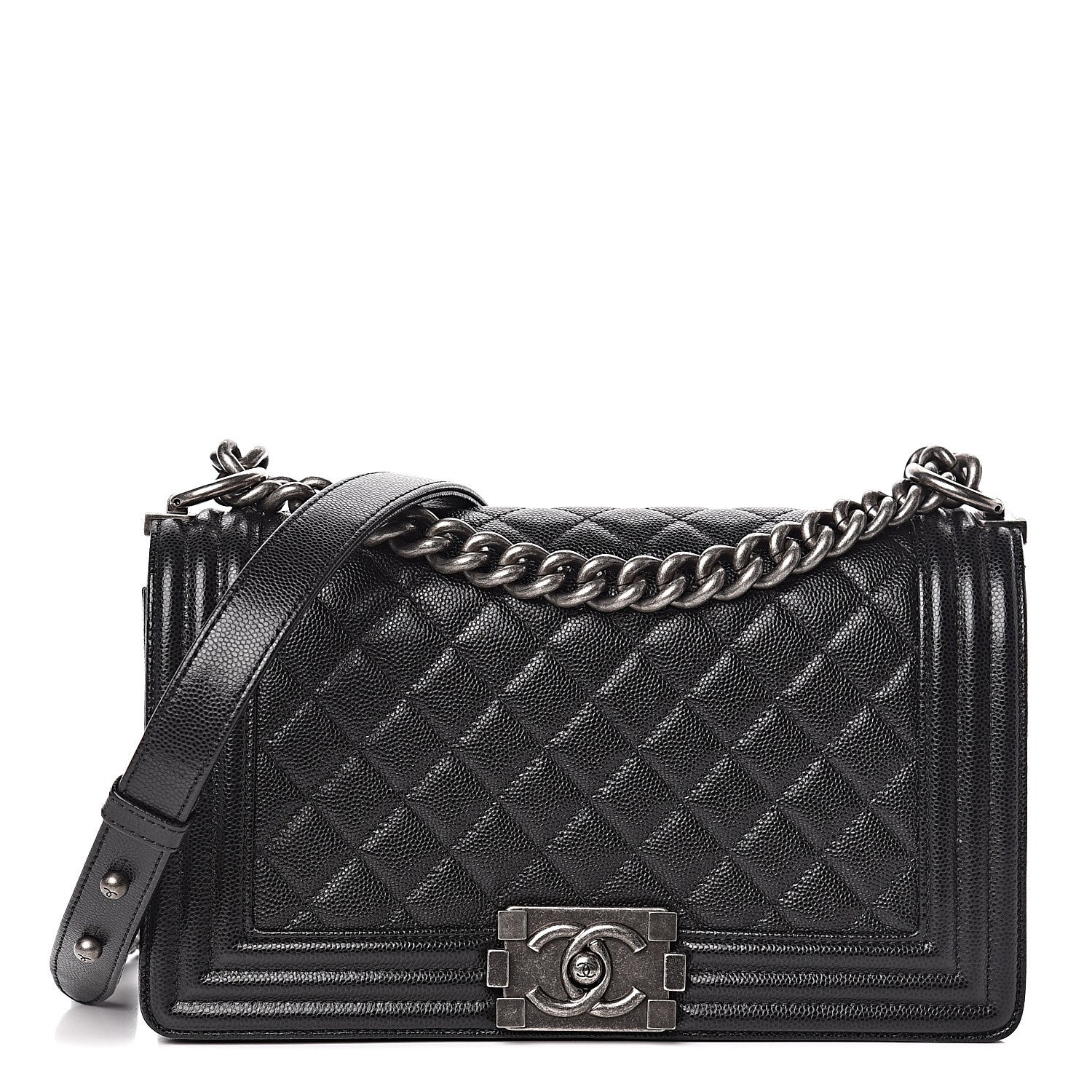 Chanel Caviar Quilted Medium Boy Flap Black 1 of 13