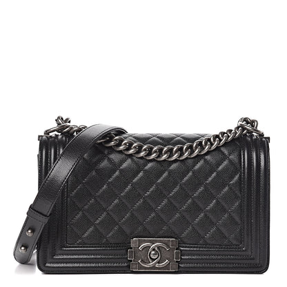 Chanel Caviar Quilted Medium Boy Flap Black 1 of 13