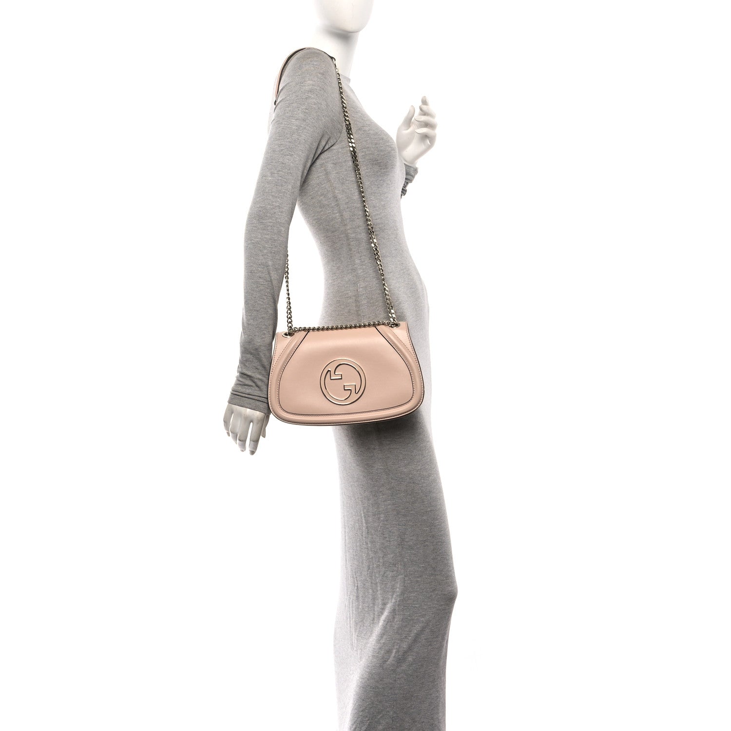 Gucci Calfskin Blondie Medium Shoulder Bag Pink 2 of 10