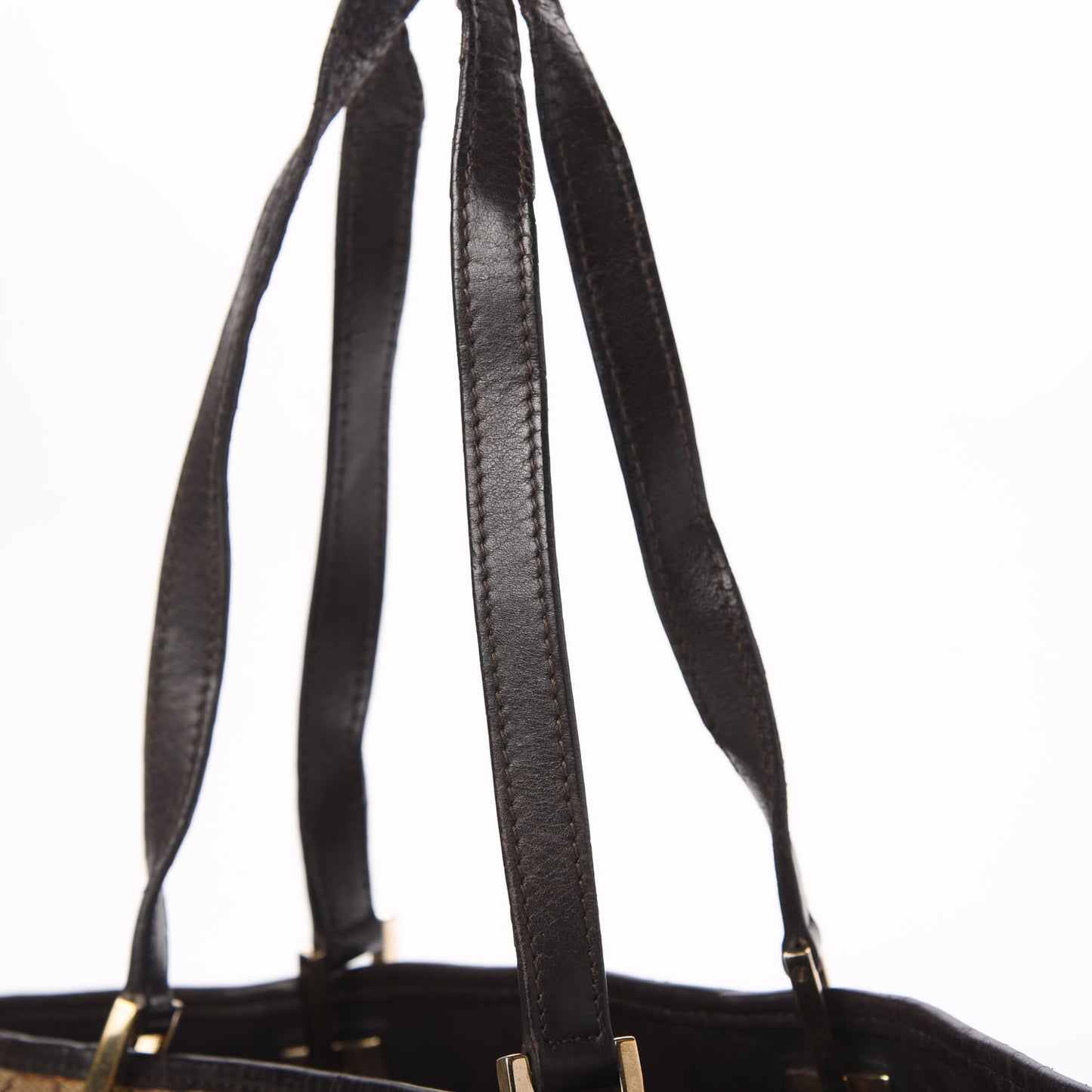 Monogram Large Bucket Tote Dark Brown