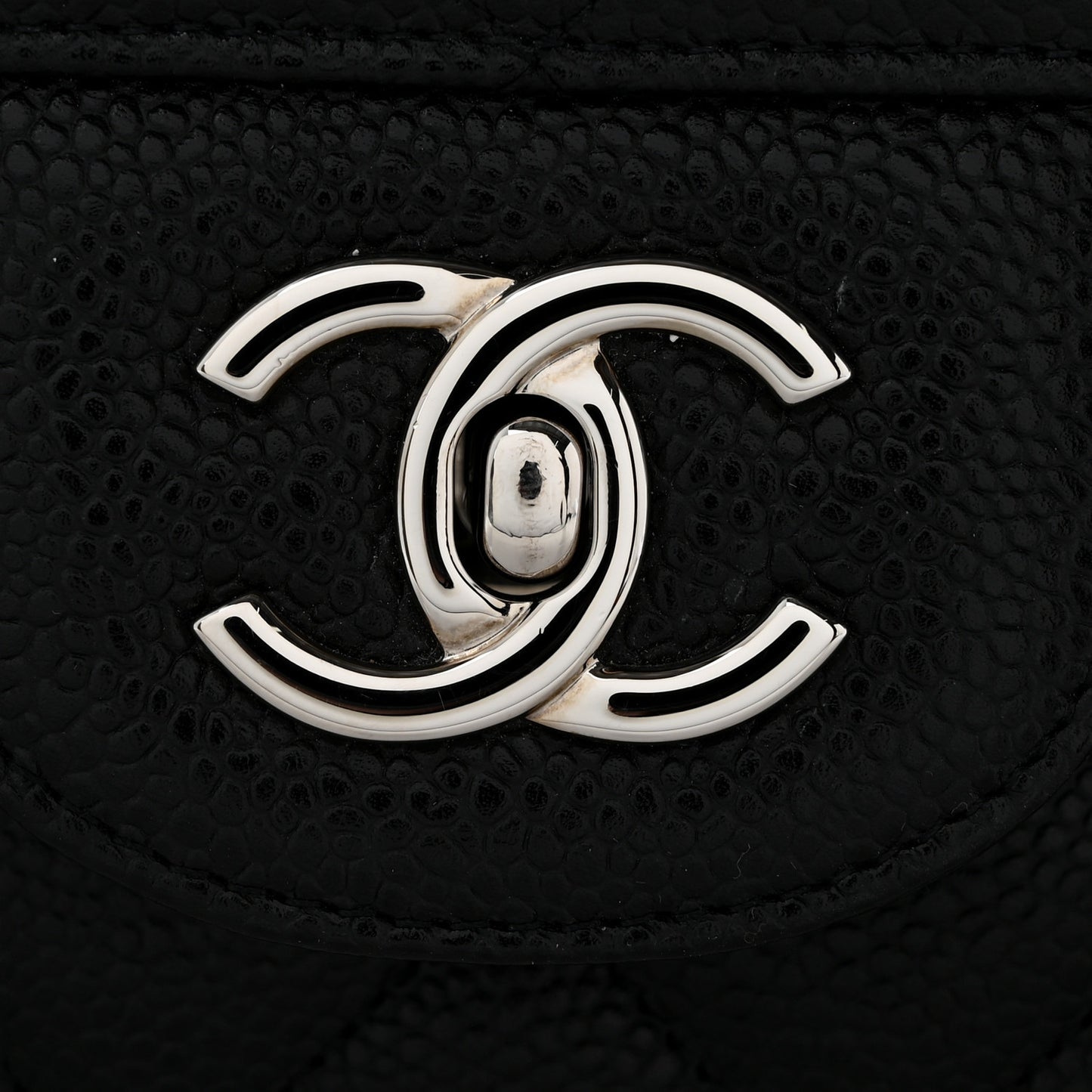 Caviar Quilted Jumbo Single Flap Black