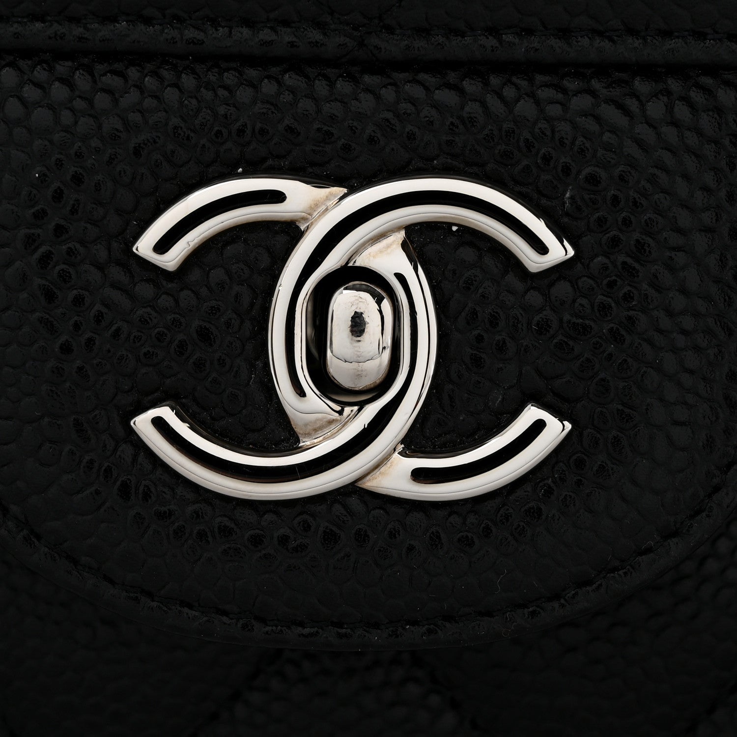 Chanel Caviar Quilted Jumbo Single Flap Black 12 of 14