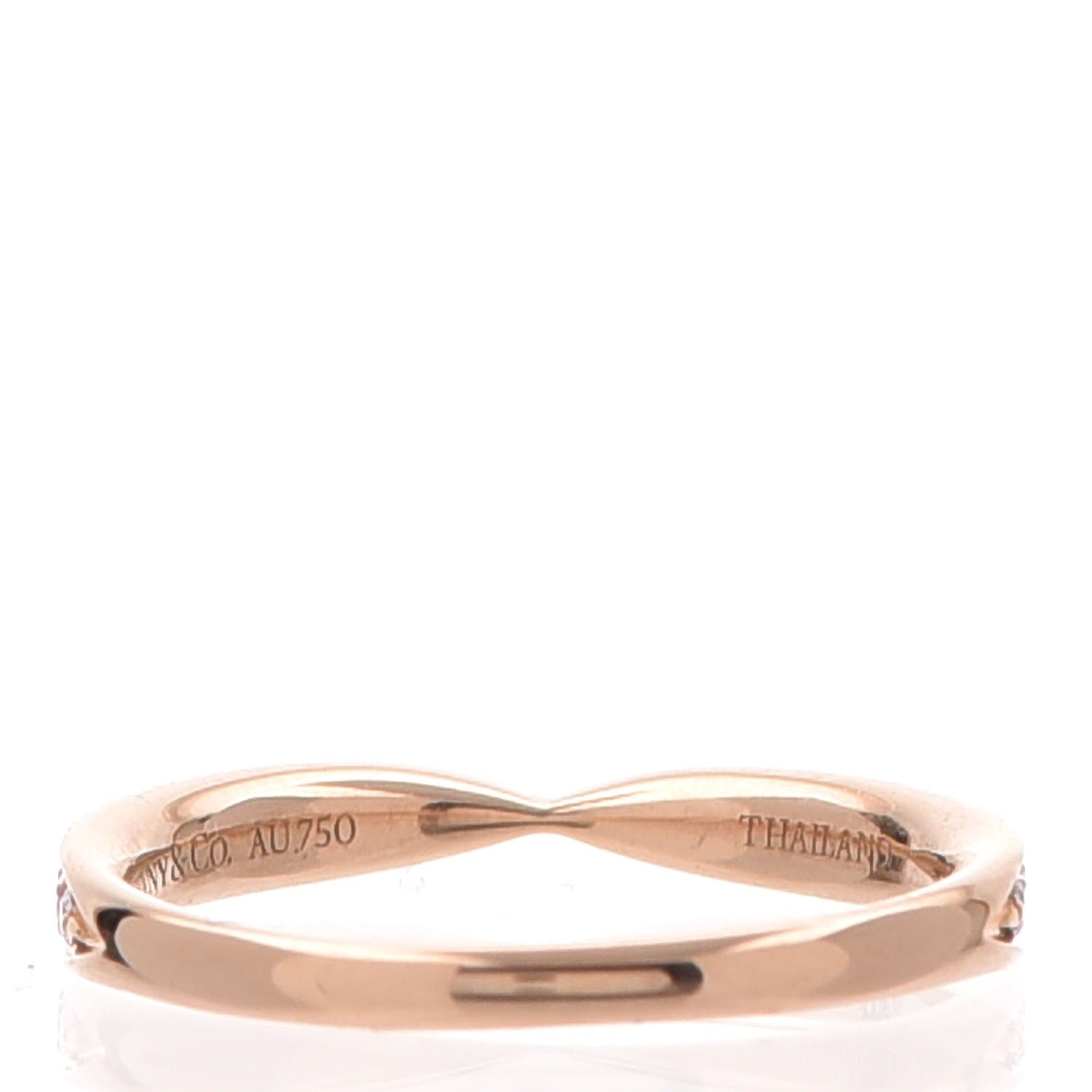 Tiffany 18K Rose Gold Diamond Harmony Ring 48 4.5 4 of 7