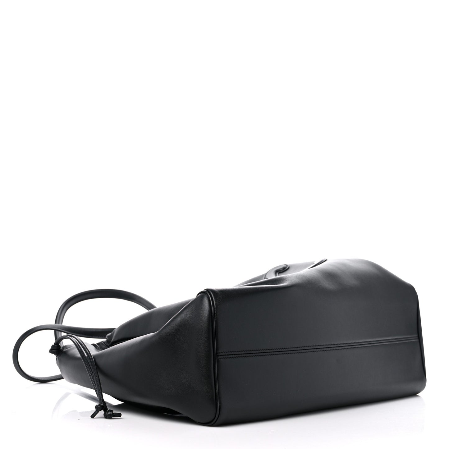 Smooth Calfskin Cuir Triomphe Cabas Drawstring Black