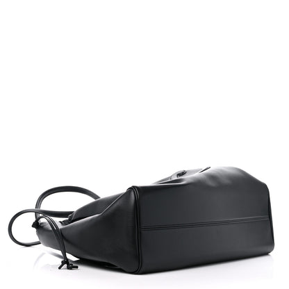 Celine Smooth Calfskin Cuir Triomphe Cabas Drawstring Black 4 of 8