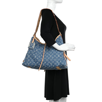 Louis Vuitton Monogram Denim CarryAll MM Blue 2 of 11