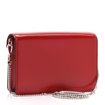 Prada Spazzolato Triangle Logo Plate Flap Chain Crossbody Bag Scarlatto Black 3 of 8