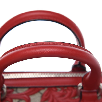Gucci GG Supreme Monogram Arabesque Medium Boston Hibiscus Red 15 of 15