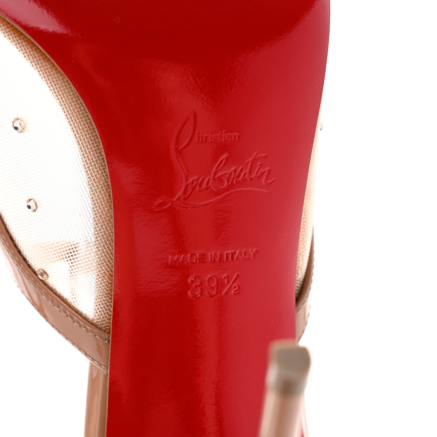 Christian Louboutin Dentelle Jacquard Strass Twistissima 100 Pumps 39.5 Light Silk 6 of 8