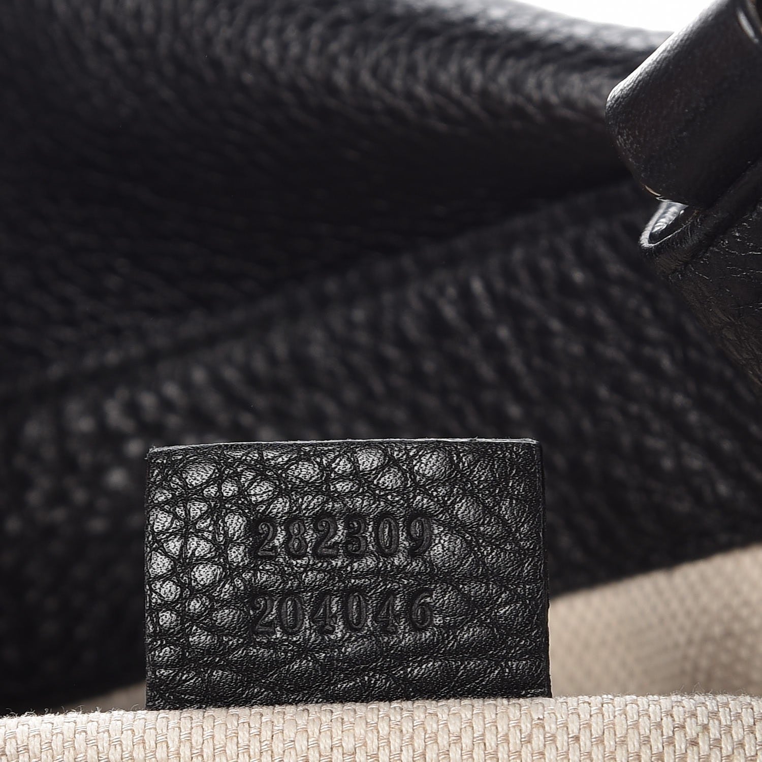 Gucci Pebbled Calfskin Medium Soho Shoulder Bag Black 7 of 10