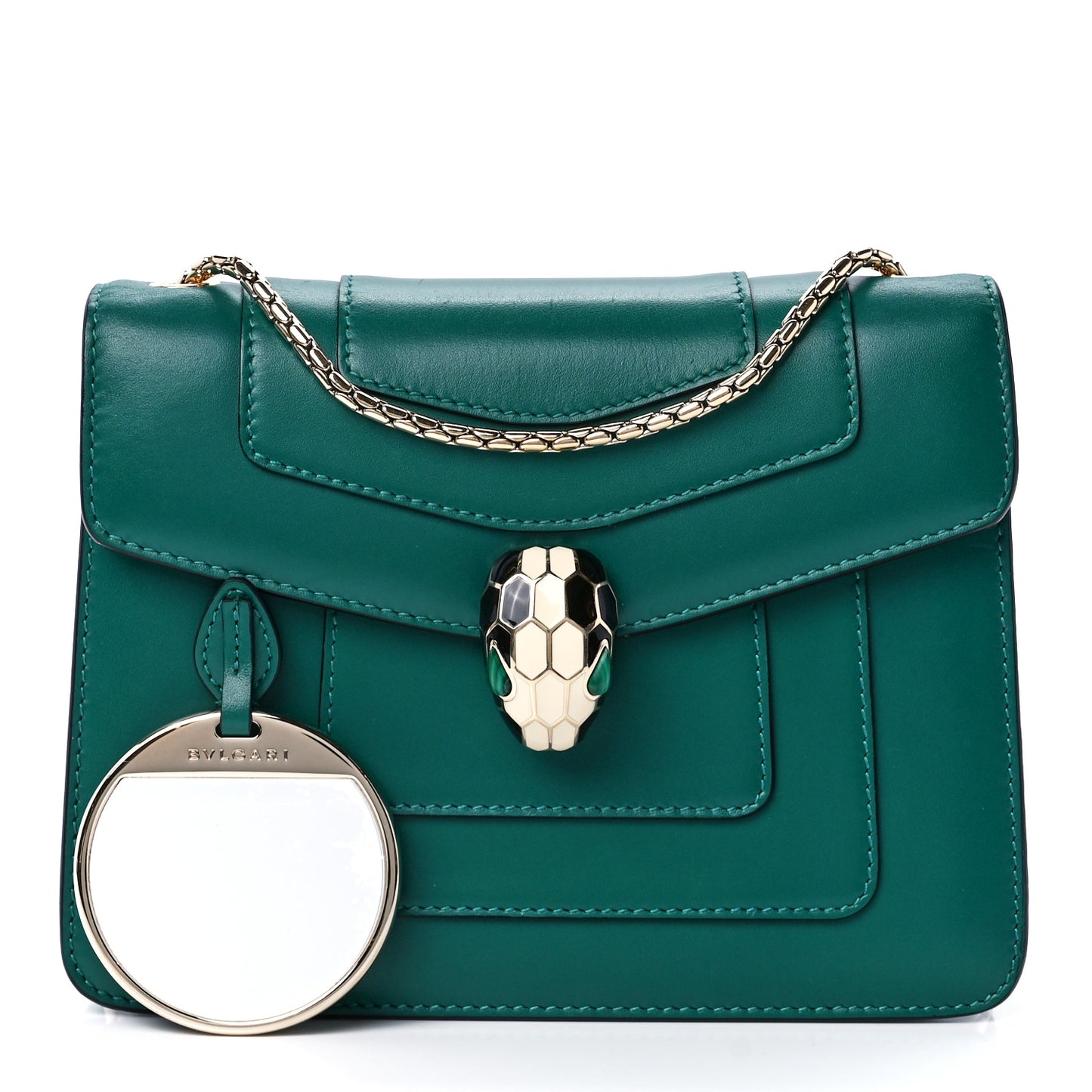Calfskin Serpenti Forever Crossbody Bag Emerald Green