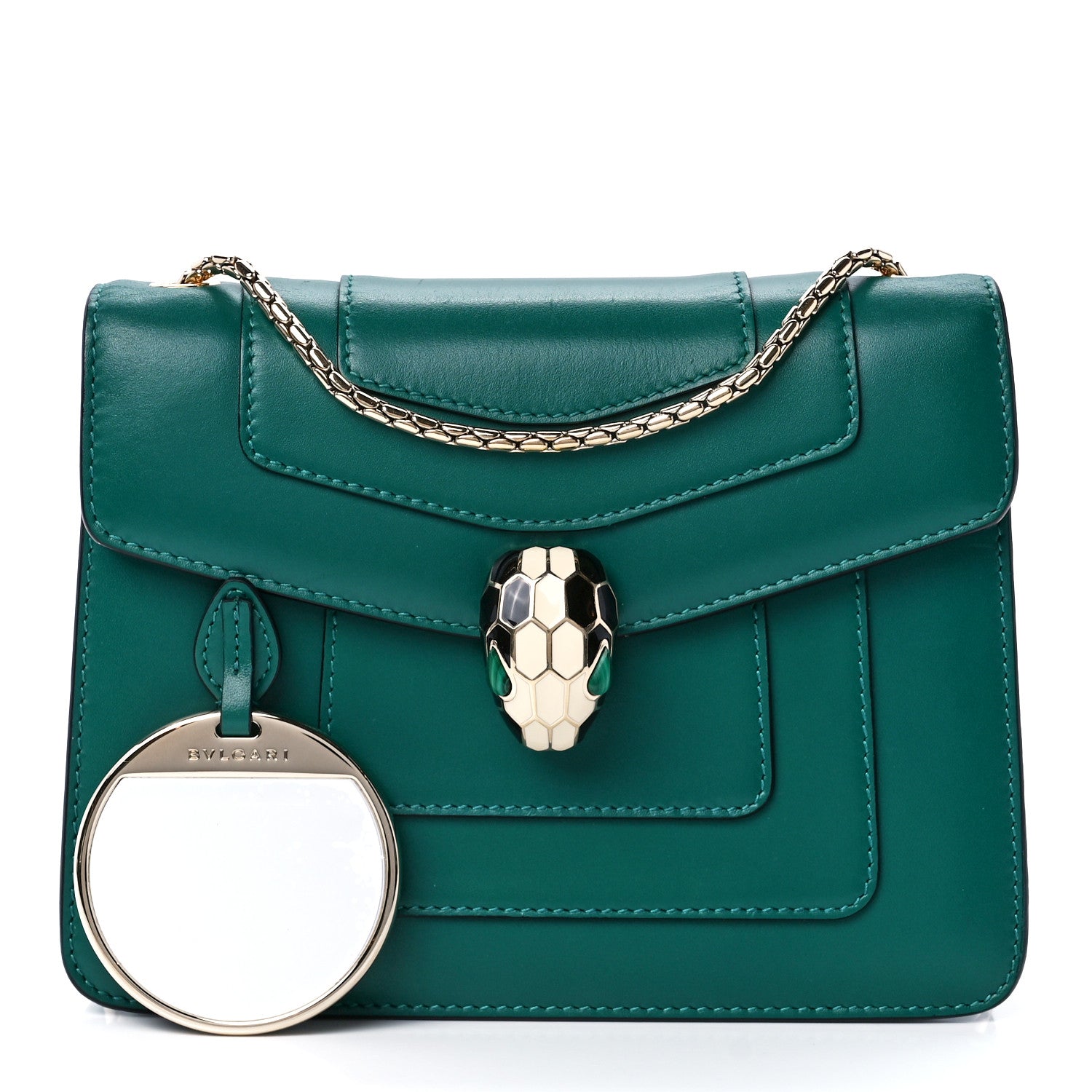 Bulgari Calfskin Serpenti Forever Crossbody Bag Emerald Green 1 of 13