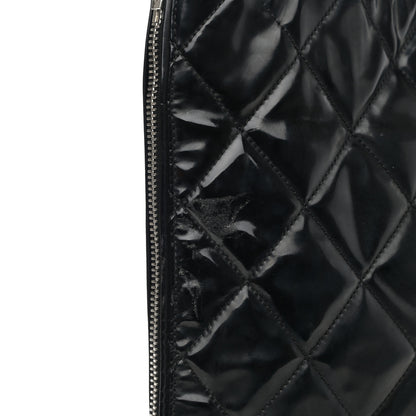 Chanel Vinyl Quilted CC Small Expandable Tote Black 11 of 14