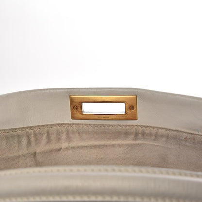 Fendi Goatskin Watersnake Large Peekaboo Iconic Satchel White 15 of 15