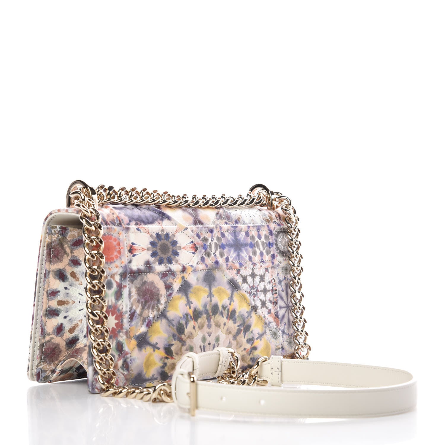 Christian Dior Calfskin Printed Small KaleiDiorscopic Diorama Flap Bag Latte Multicolor 3 of 8
