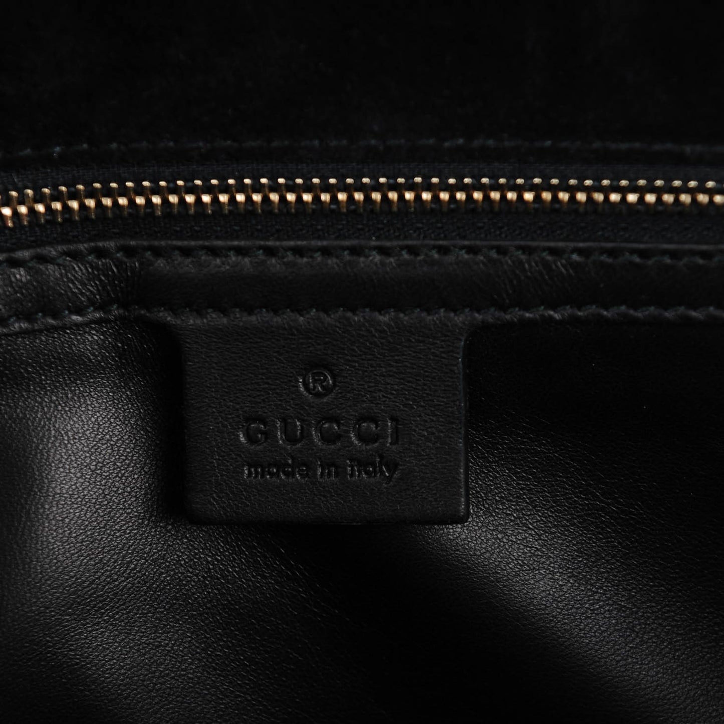Patent Microguccissima Medium Broadway Clutch Black