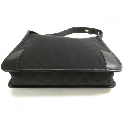Gucci Canvas Monogram Shoulder Bag Black 3 of 10