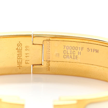 Hermes Enamel Narrow Clic Clac H Bracelet Craie 4 of 6