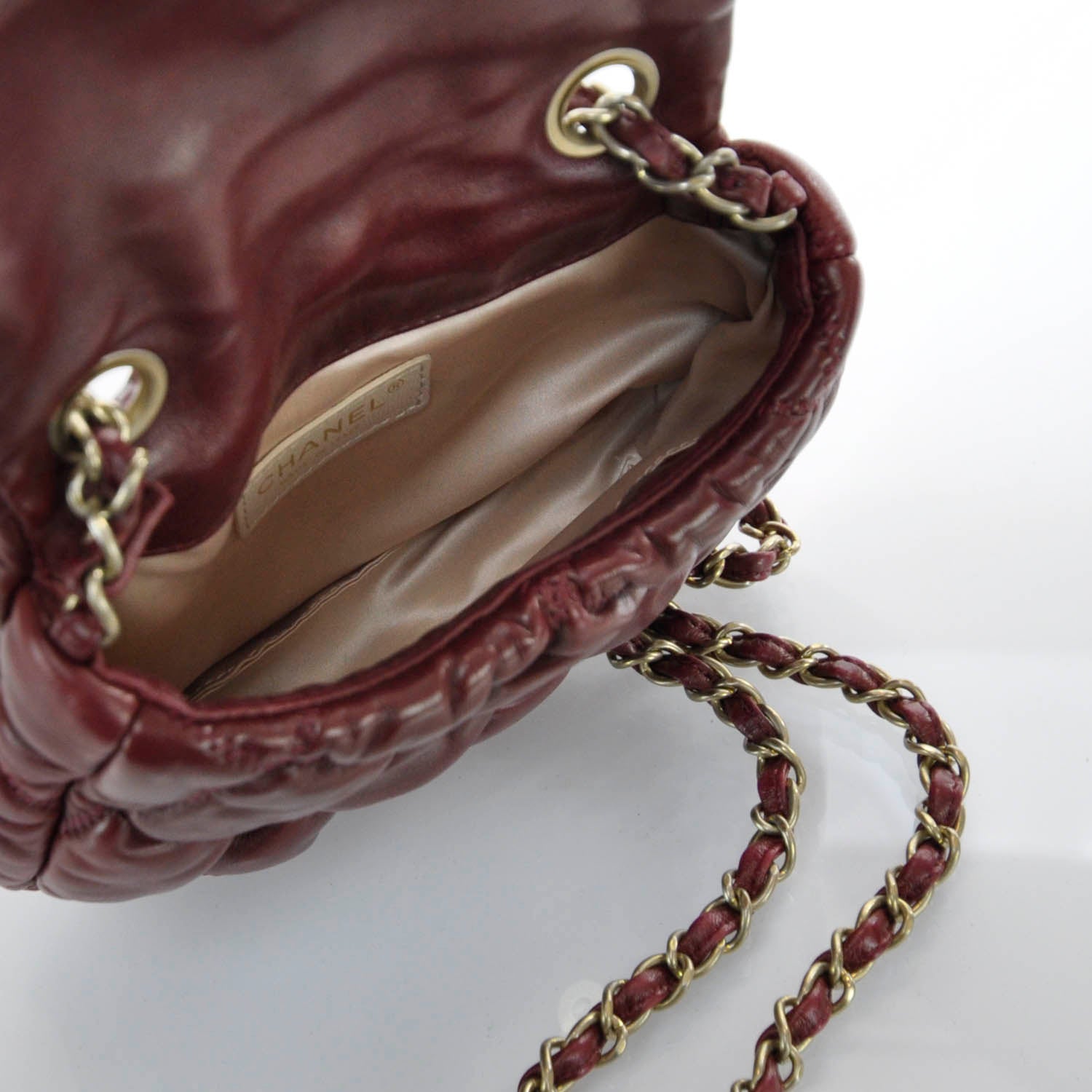 Chanel Lambskin Mini Bubble Quilt Flap Bordeaux 7 of 9
