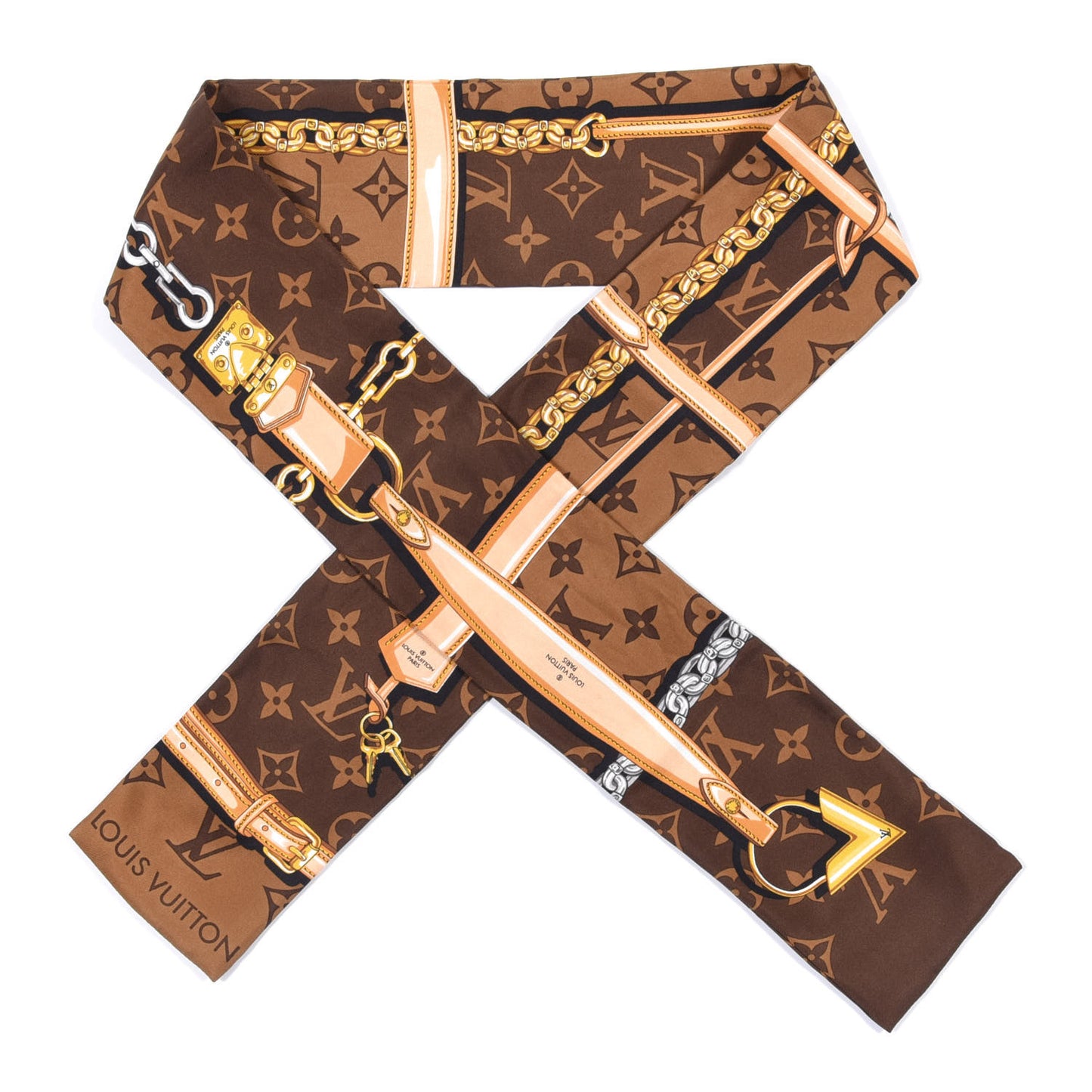 Silk Monogram Confidential Bandeau Brown