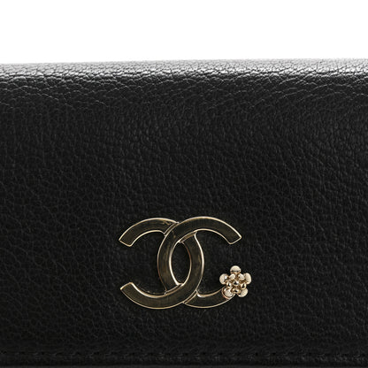 Chanel Goatskin Camellia CC Flap Card Holder Black 9 of 10