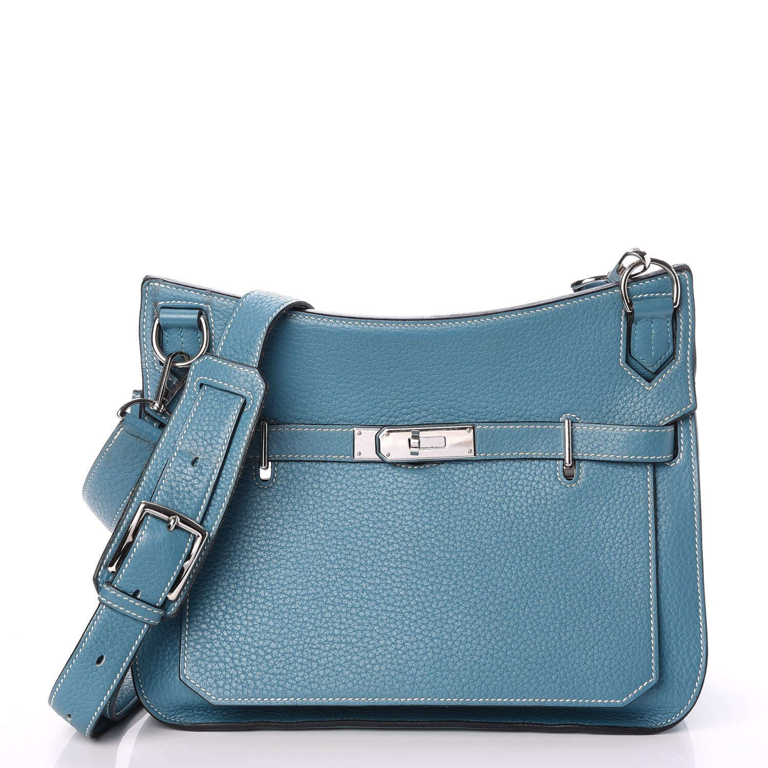 Hermes Taurillon Clemence Jypsiere Gypsy 28 Blue Jean 1 of 8