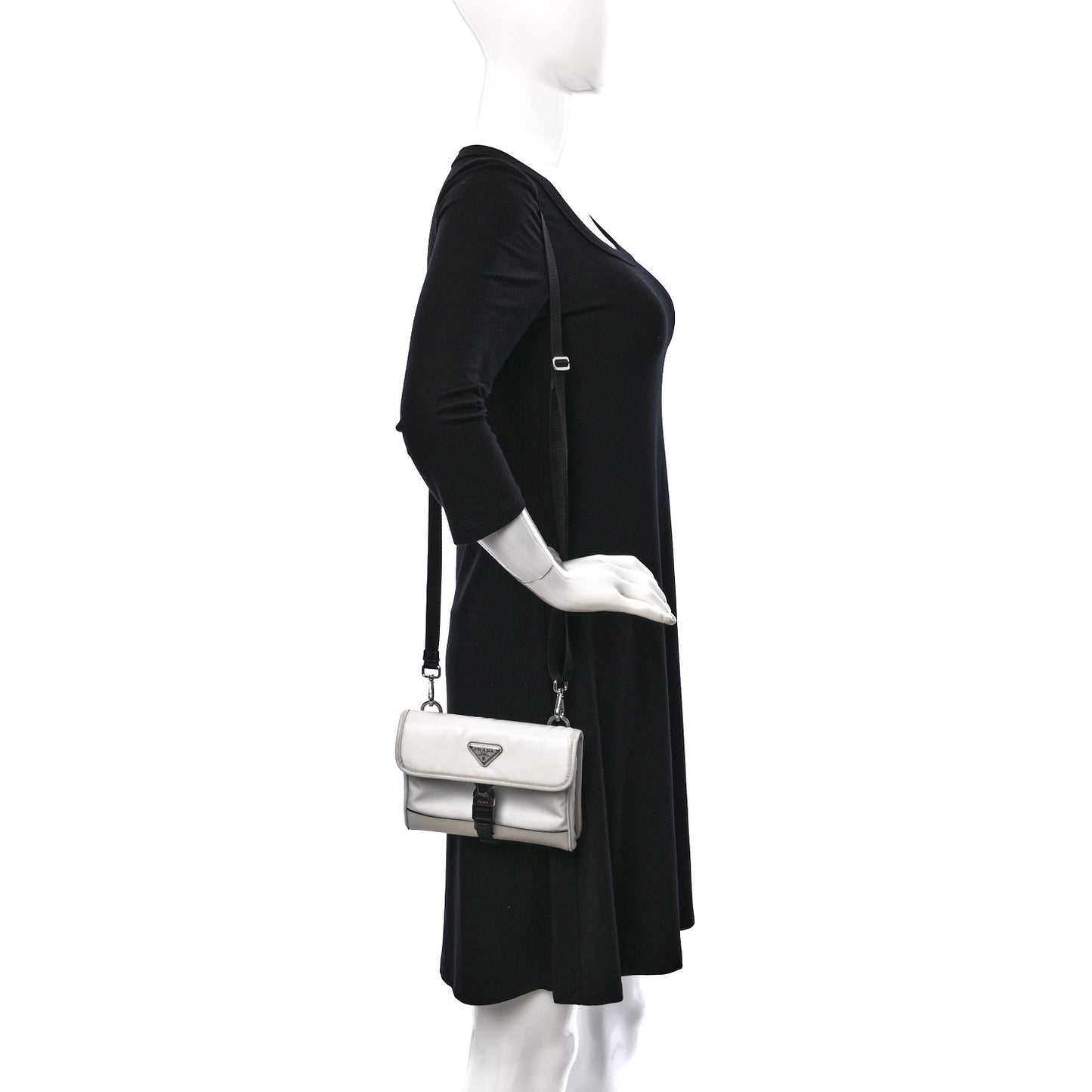 Re-Nylon Saffiano Smartphone Case Crossbody Talco