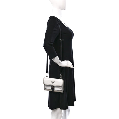 Prada Re-Nylon Saffiano Smartphone Case Crossbody Talco 2 of 9