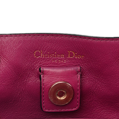 Christian Dior Bullcalf Medium Diorissimo Tote Black Rose Indien 10 of 13