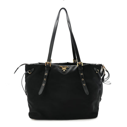 Prada Tessuto Nylon Saffiano Tote Black 1 of 10