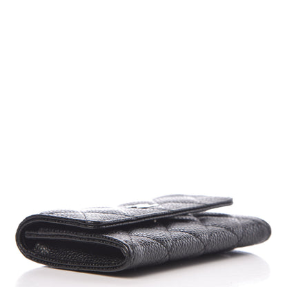 Chanel Caviar Quilted Flap Card Holder Black 4 of 9