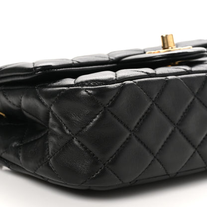 Chanel Lambskin Quilted Mini Rectangular Pearl Crush Flap Black 9 of 10