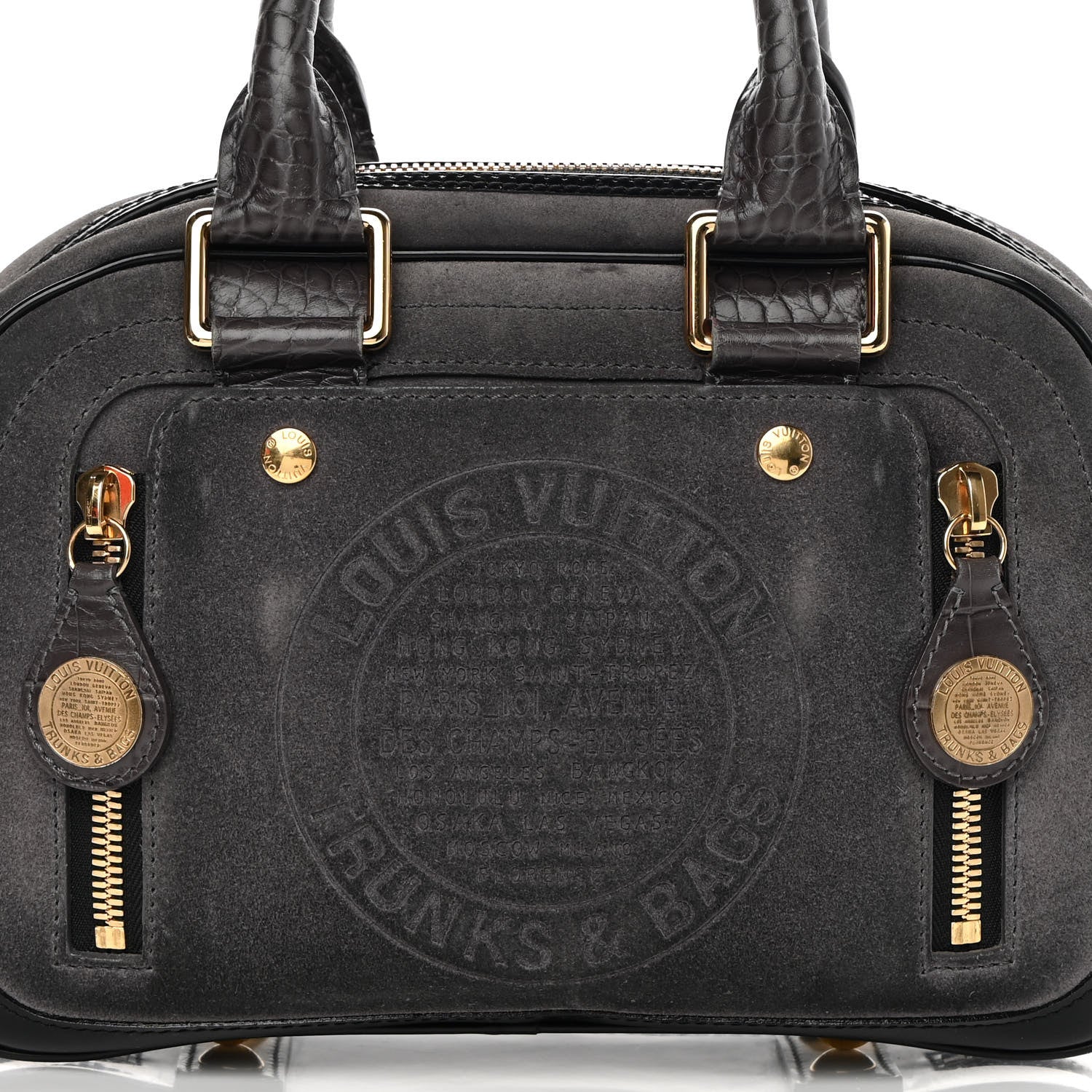 Louis Vuitton Havane Stamped Trunk Bowler PM Gray 8 of 16