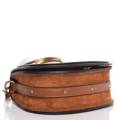 Chloe Calfskin Suede Small Nile Bracelet Bag Caramel 4 of 7