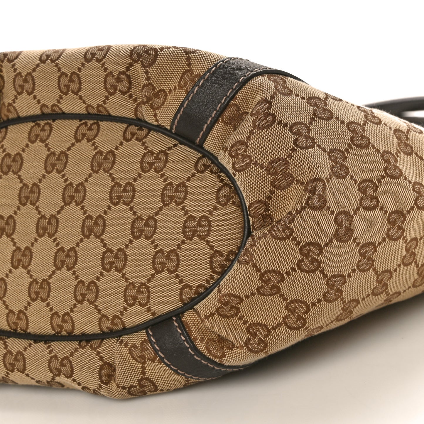 Monogram Medium D Gold Tote Bag Brown