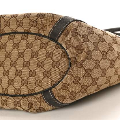 Gucci Monogram Medium D Gold Tote Bag Brown 10 of 12