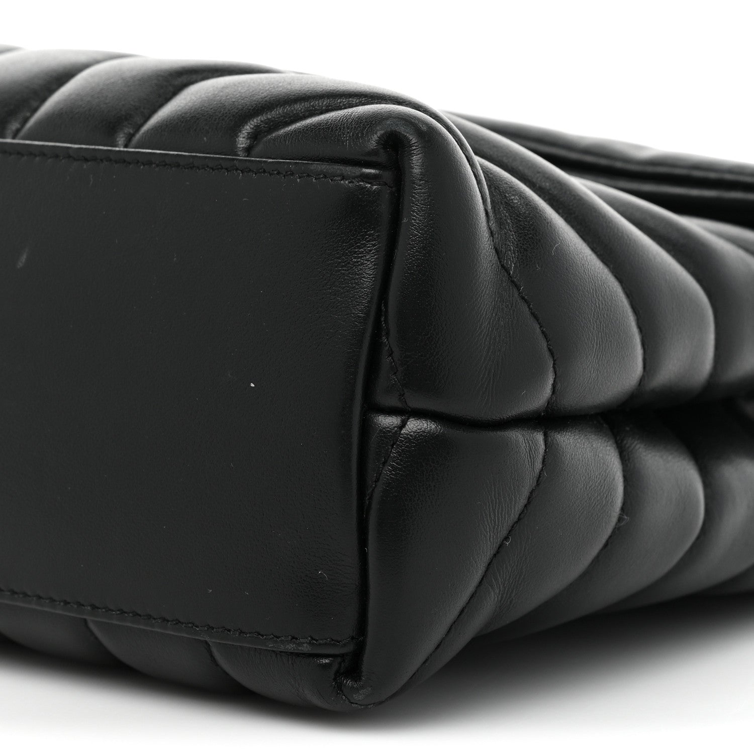 Saint Laurent Calfskin Y Quilted Monogram Small Loulou Chain Satchel Black 8 of 15