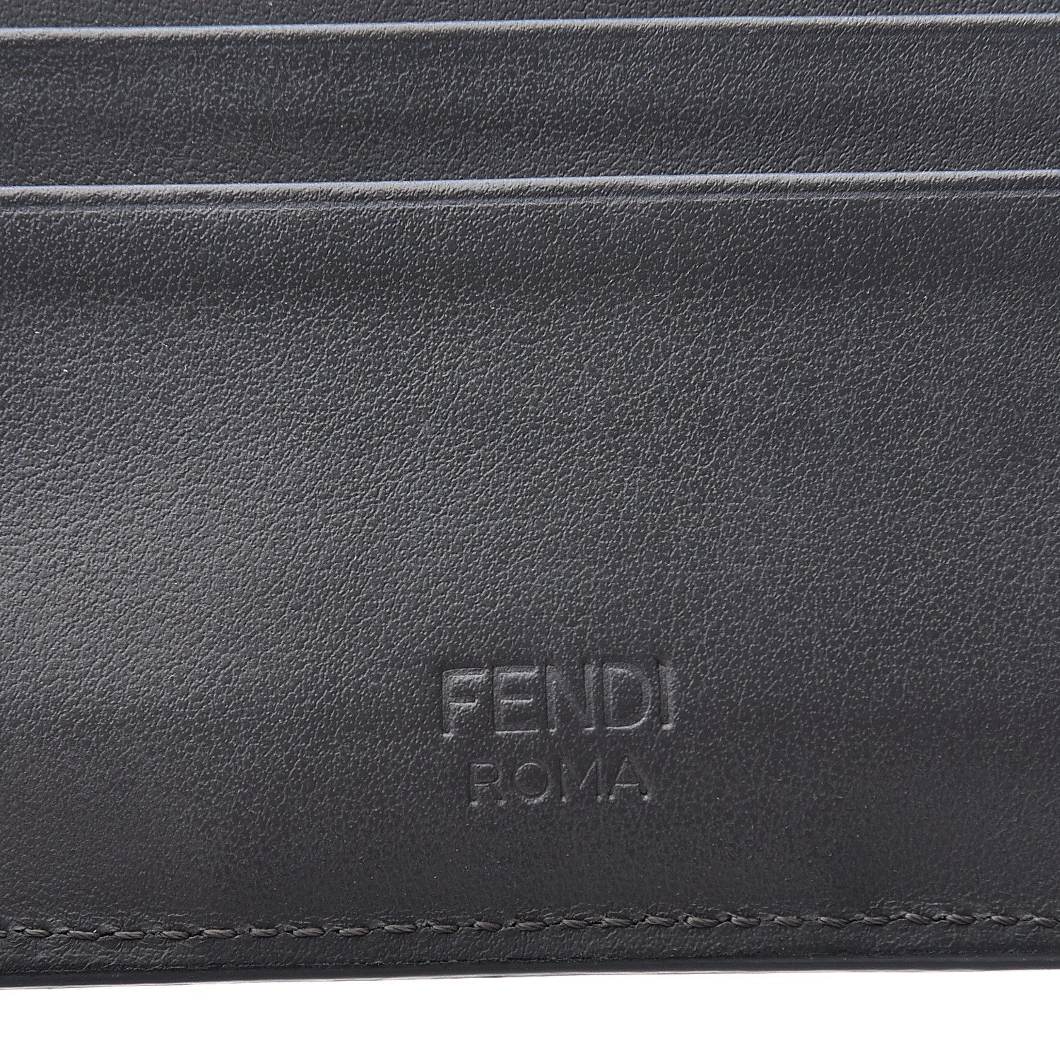 Fendi Vitello Century Monster Eyes Card Holder Asfalto 5 of 8