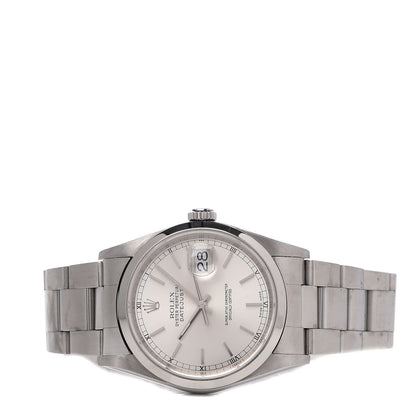 Rolex Stainless Steel 36mm Oyster Perpetual Datejust Watch Silver 16200 3 of 8