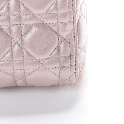 Christian Dior Pearly Lambskin Cannage Medium Lady Dior Lotus 12 of 15