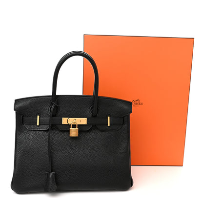 Hermes Taurillon Clemence Birkin 30 Black 13 of 13