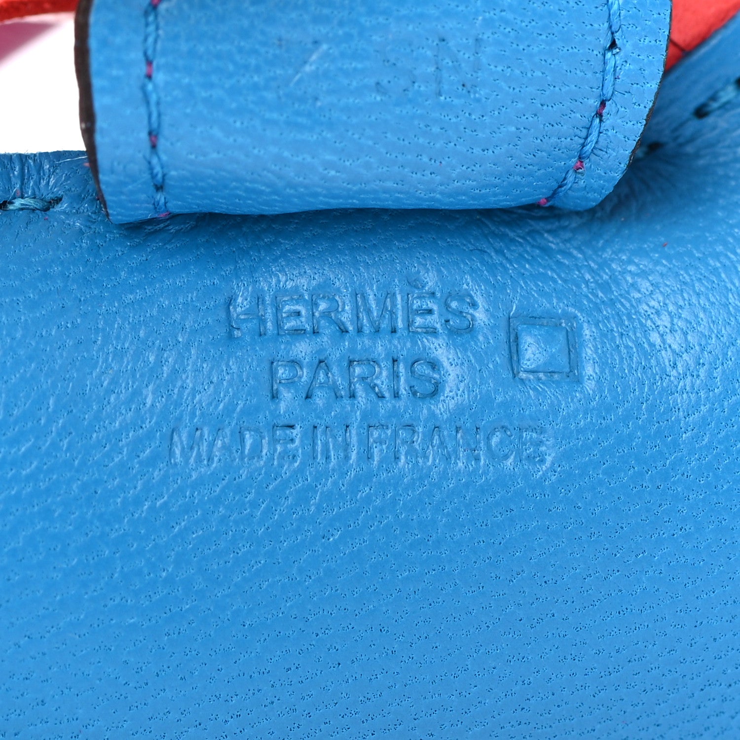 Hermes Milo Lambskin Matte Alligator Touch Grigri Rodeo Horse Bag Charm PM Bleu France Orange Poppy Framboise 3 of 4