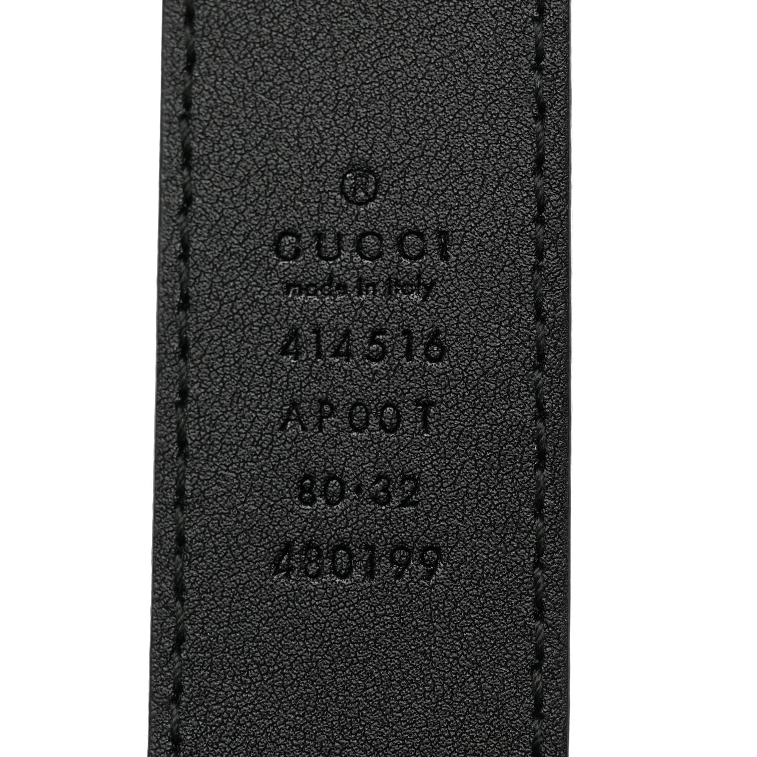 Gucci Moon Calfskin Double G 30mm Belt 80 32 Black 3 of 7