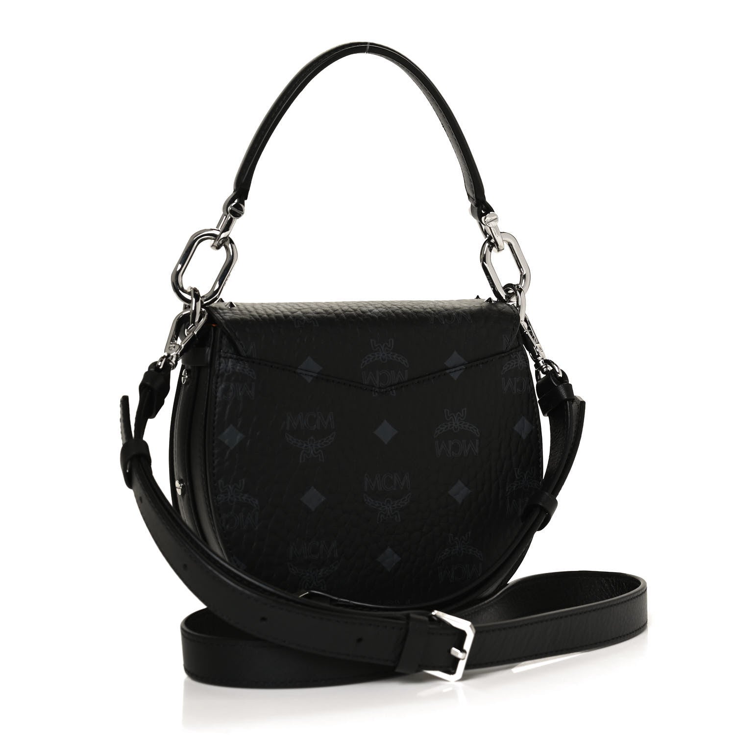 MCM Visetos Mini Patricia Studded Crossbody Bag Black 2 of 10
