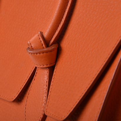 Celine Crisped Calfskin Mini Tie Knot Tote Burnt Orange 11 of 15